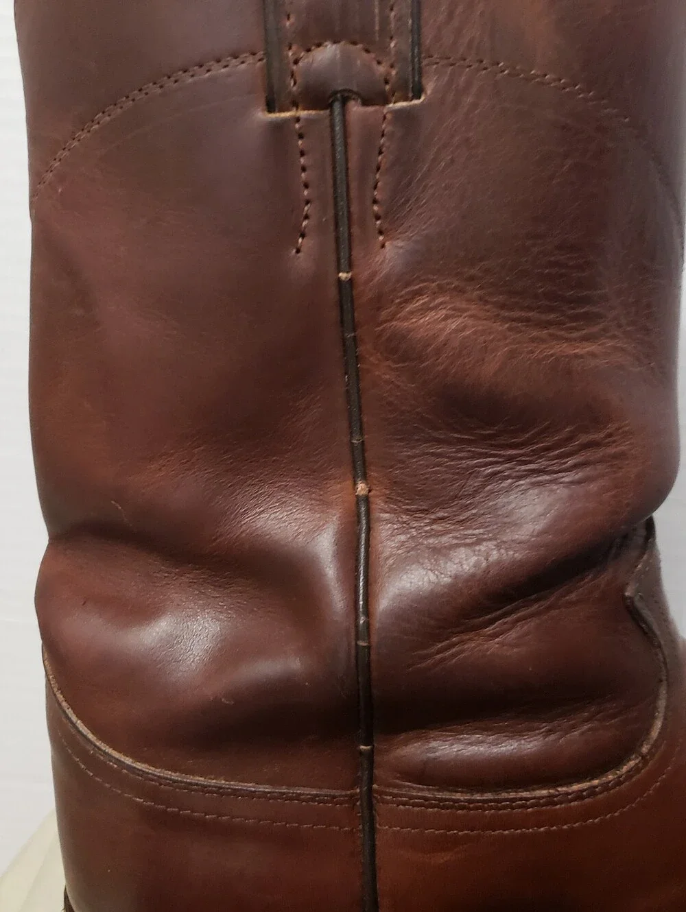 Justin Men's Bay Apache Cowhide Leather Roper Western Cowboy Boots 3408 9D Brown